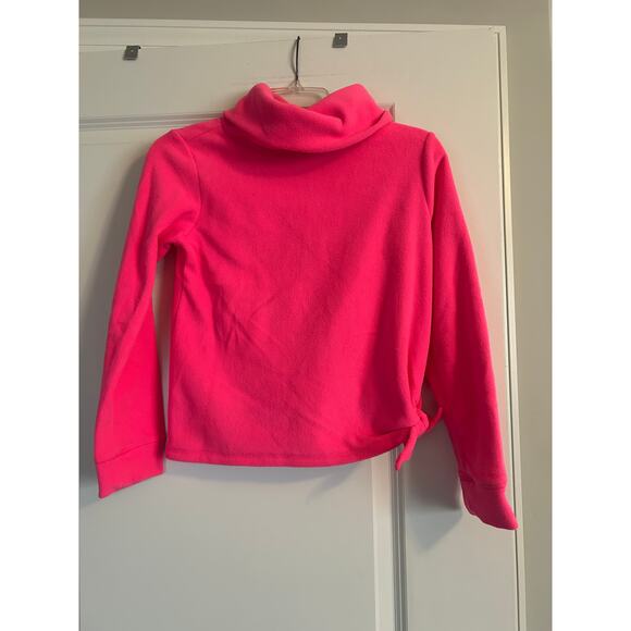 NWT Old Navy Kid's Pink Cowl Neck Fleece Pullover Long Sleeve Size Medium (8) - Picture 1 of 4